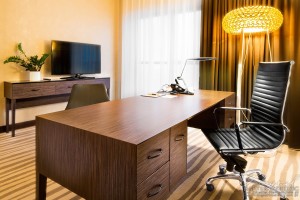 Fotografia wnętrz. Zdjęcia wnętrza apartamentu w hotelu Double  Tree by Hilton w Łodzi