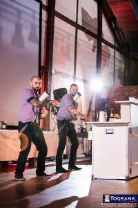 Mobile Flair Bar. Występ Barmanów na scenie podczas mistrzostw Miodula 2015.