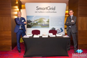 Stoisko firmy SmartGrid podczas konferencji w Warszawie hotel Marriott