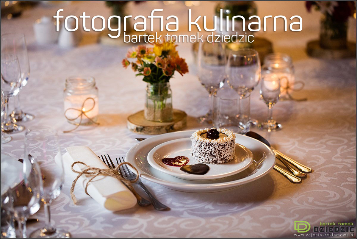 Fotografia potraw Kraków- Zdjęcie potrawy z aranżacją na stole.